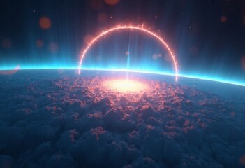 Wall Mural - The halo above the clouds