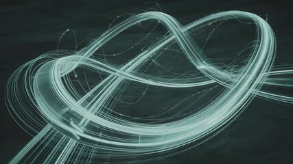 Poster - Abstract Line Art: Mesmerizing looping lines form an elegant design, rendered with a futuristic feel. This graphic embodies movement, technology, and digital artistry.