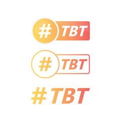 Poster - TBT Hashtag Icon Set Vector Design.