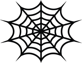 Halloween spider web   black silhouette vector,spider web  icon