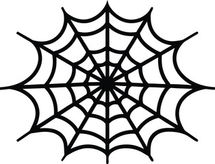 Halloween spider web   black silhouette vector,spider web  icon