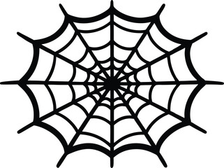 Halloween spider web   black silhouette vector,spider web  icon