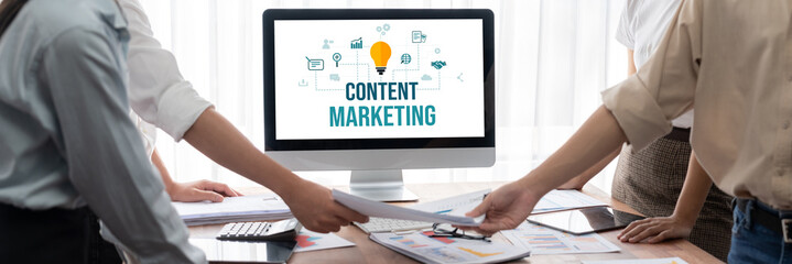 Poster - Content marketing for brisk online business and e-commerce marketing strategy