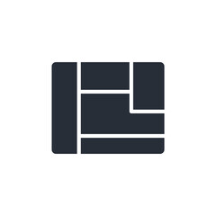 Fototapete - layout icon. vector.Editable stroke.linear style sign for use web design,logo.Symbol illustration.