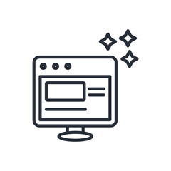 Fototapete - ui template icon. vector.Editable stroke.linear style sign for use web design,logo.Symbol illustration.