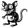© Md - Cartoon rat with big teeth isolated on white background