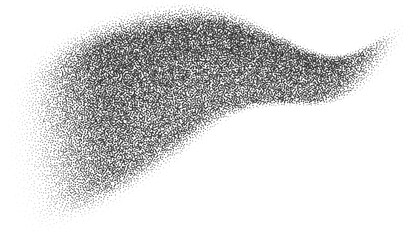 Poster - Grainy dotted wavy shape