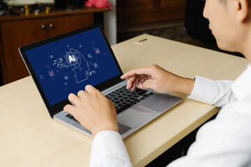 Poster - Generative AI virtual assistant tools for prompt engineer and user for ease of engage artificial intelligence AI technology help people to work with generative AI functions by prompting the AI brisk