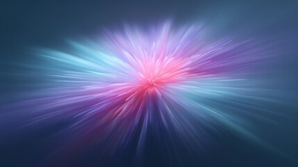 Poster - Abstract Burst of Colorful Light on a Dark Background