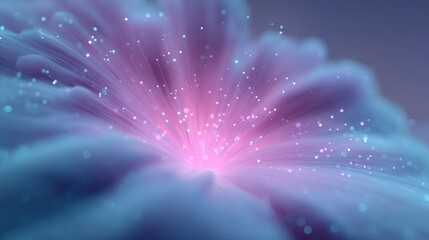 Poster - Ethereal Light Burst with Soft Colorful Tones and Sparkling Particles