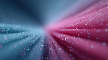 Poster - Abstract Light Rays with Bokeh Effect in Blue and Pink Tones