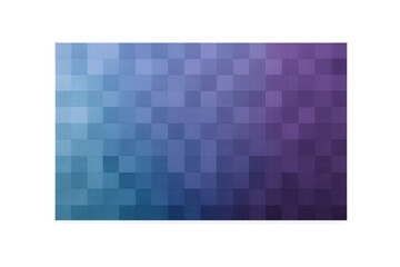 Poster - Pixelated gradient background fading from blue to purple with transparent background, perfect for digital art and modern designs