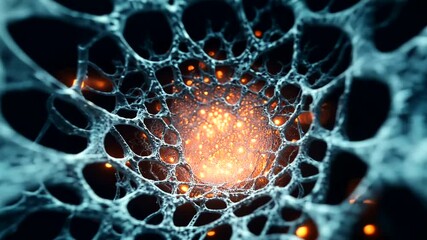 Wall Mural - Abstract Network of Light and Dark Formations
