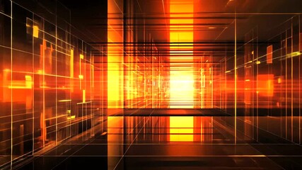 Wall Mural - Futuristic Abstract Glowing Light Tunnel Design