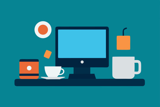 Boosting Productivity A Cozy Workspace Setup with Coffee and Tea