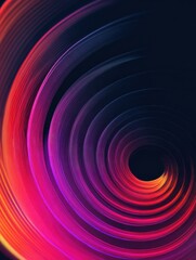Poster - Abstract sound wave pattern with dark vibrant gradient and circular motion