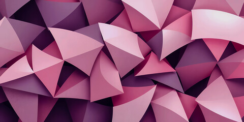Poster - Abstract background featuring a chaotic arrangement of pink and purple geometric shapes