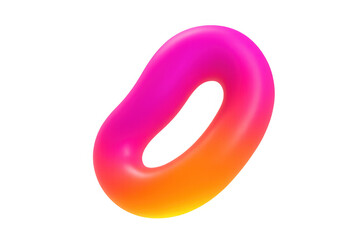 Fototapete - Sleek, curved abstract shape with vibrant color, featuring transparent background for seamless design integration and contemporary artistic flair