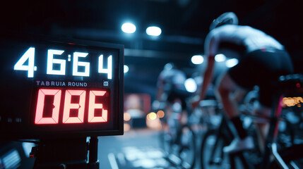 Wall Mural - fast-paced cycle sprint with timer and 