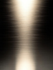 Poster - Brushed metal texture with golden highlight. Abstract modern background. Light effect on industrial surface.