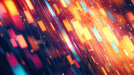 Poster - Dynamic light patterns abstract digital art vivid colors studio setting close-up view visual concept for modern aesthetics