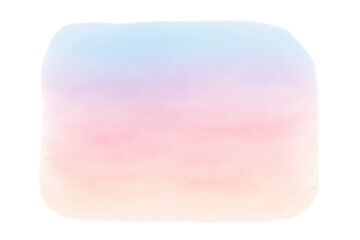 Poster - Soft pastel gradient transitioning from blue through pink to orange, transparent background ideal for minimalist graphic design layouts