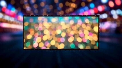 Poster - Colorful Bokeh Lights Creating a Festive Atmosphere at Night Generative AI