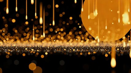 Poster - Golden Bokeh Lights Brighten Evening Celebrations Generative AI