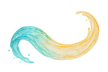 Poster - Gradient colored liquid splashing and making a beautiful abstract shape, with transparent background