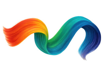 Poster - Vibrant hair strand floating softly, transparent backdrop enabling seamless graphic design integration