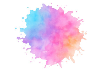 Poster - Watercolor splash spreading vivid colors across transparent surface, generating dynamic abstract artistic pattern with fluid motion