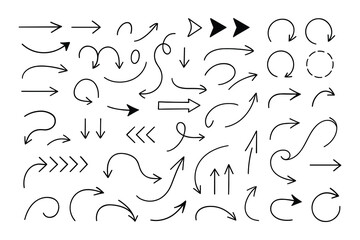 Poster - A collection of hand drawn arrows and directional design elements. Perfect for adding a touch of sophistication to any project.