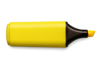 Poster - Yellow highlighter marking document, creating visual emphasis with bright, transparent backdrop