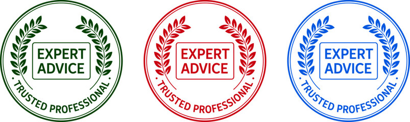Poster - Expert advice trusted professional vector graphic logo design for business and consulting services needs editable stock vector illustration