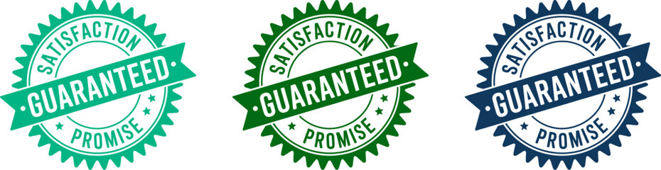 Poster - Satisfaction guaranteed promise seal vector icon for quality assurance and customer trust design editable stock vector illustration