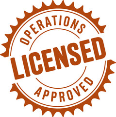 Poster - Licensed operations approved stamp vector image for business compliance and regulatory approval vector art editable stock vector illustration