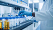 © HumblePride - Precision and Progress: A scientist meticulously examines vials in a modern laboratory setting, a symbol of scientific inquiry and medical advancement.
