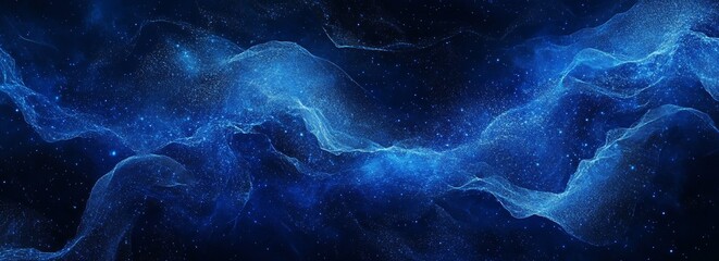 Poster - Abstract Blue Nebula Background (1)