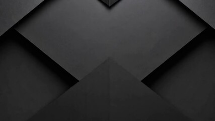Poster - Abstract 3D geometric shapes moving in a seamless loop with dark background