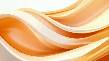 Flowing abstract smooth cream colored shapes with reflections background animation