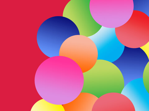 Colorful gradient ball background. Abstract colorful 3d ball pattern. Colorful balloon pattern background with artistic digital concept.