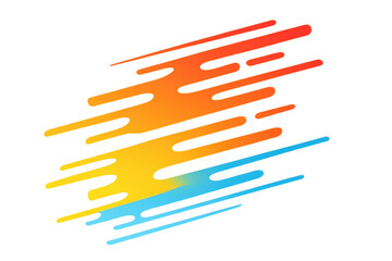 Poster - Vibrant curved lines generating dynamic visual flow, lending kinetic energy across transparent backdrop with modern graphic design potential