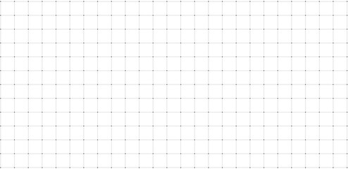 Square grid texture, grid line paper sheet with crosses and dots on white background. Vector illustration