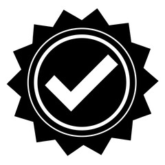 Fototapete - Approval check vector on white background 