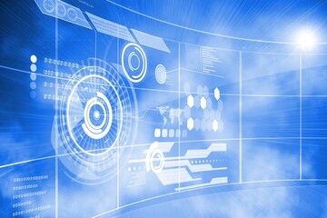 Poster - Futuristic technology interface