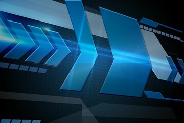 Poster - arrows on technical background