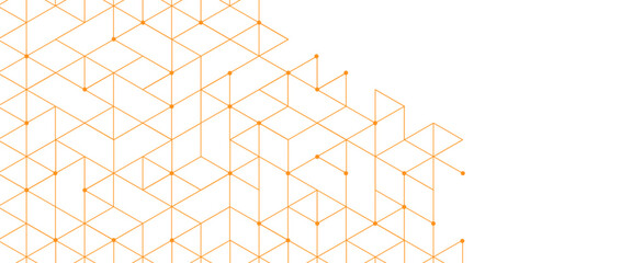 Fototapete - Vector abstract geometric modern triangles technology pattern background