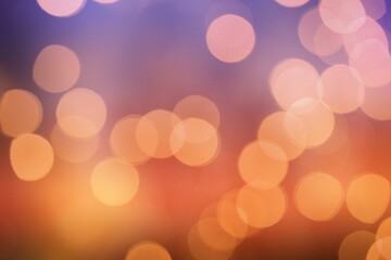Poster - Featuring bokeh illustration with blurred orbs in orange-purple gradient on transparent background
