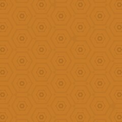 Poster - square image of tiled hexagon pattern in brown on brown background