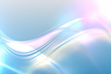 Poster - Pastel wave pattern is flowing in abstract digital flat design, with soft color gradients